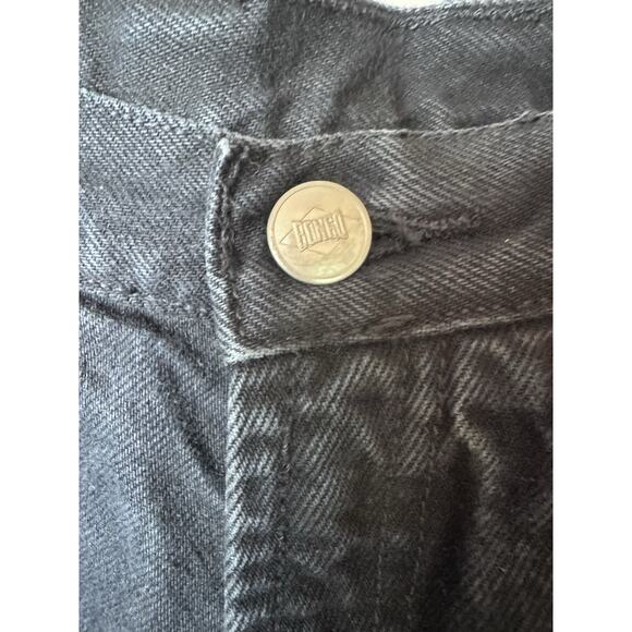 Vintage Bongo Jean Shorts Women's 11 Black Washed High Waist 90s 80s retro Biker - Picture 12 of 13